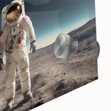 Astronaut Wall Art: Space Explorer Canvas on Lunar Landscape