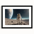 Astronaut Wall Art: Space Explorer Canvas on Lunar Landscape