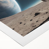Astronaut Wall Art: Space Explorer Canvas on Lunar Landscape