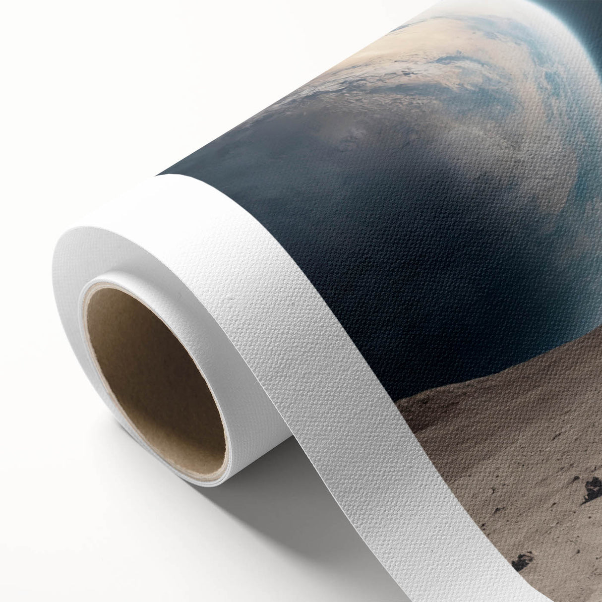 Astronaut Wall Art: Space Explorer Canvas on Lunar Landscape