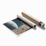 Astronaut Wall Art: Space Explorer Canvas on Lunar Landscape
