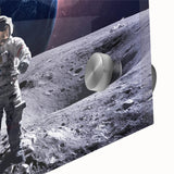 Astronaut Wall Art: Space Explorer Canvas with Earth and Galaxy View