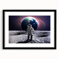 Astronaut Wall Art: Space Explorer Canvas with Earth and Galaxy View