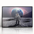 Astronaut Wall Art: Space Explorer Canvas with Earth and Galaxy View