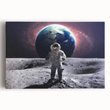 Astronaut Wall Art: Space Explorer Canvas with Earth and Galaxy View