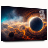 Black Hole Wall Art | Cosmic Space-Themed Canvas Print | Astronomical Decor
