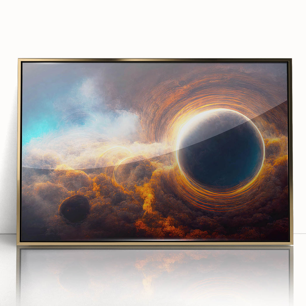 Black Hole Wall Art | Cosmic Space-Themed Canvas Print | Astronomical Decor
