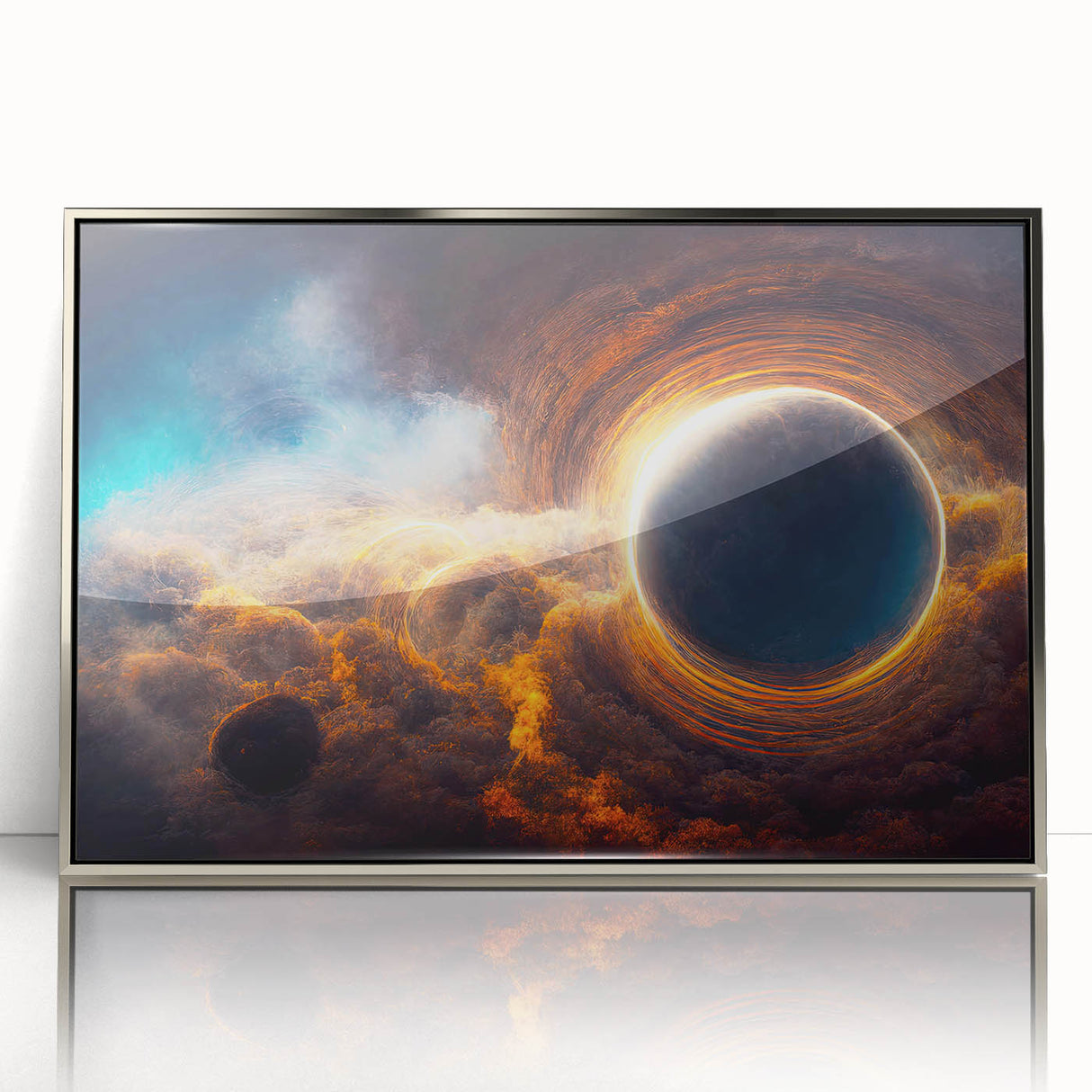 Black Hole Wall Art | Cosmic Space-Themed Canvas Print | Astronomical Decor