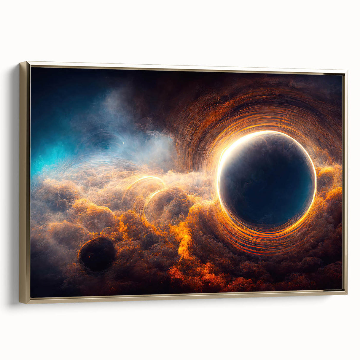 Black Hole Wall Art | Cosmic Space-Themed Canvas Print | Astronomical Decor
