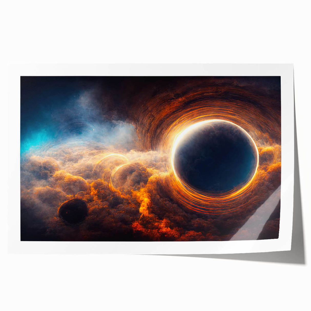 Black Hole Wall Art | Cosmic Space-Themed Canvas Print | Astronomical Decor