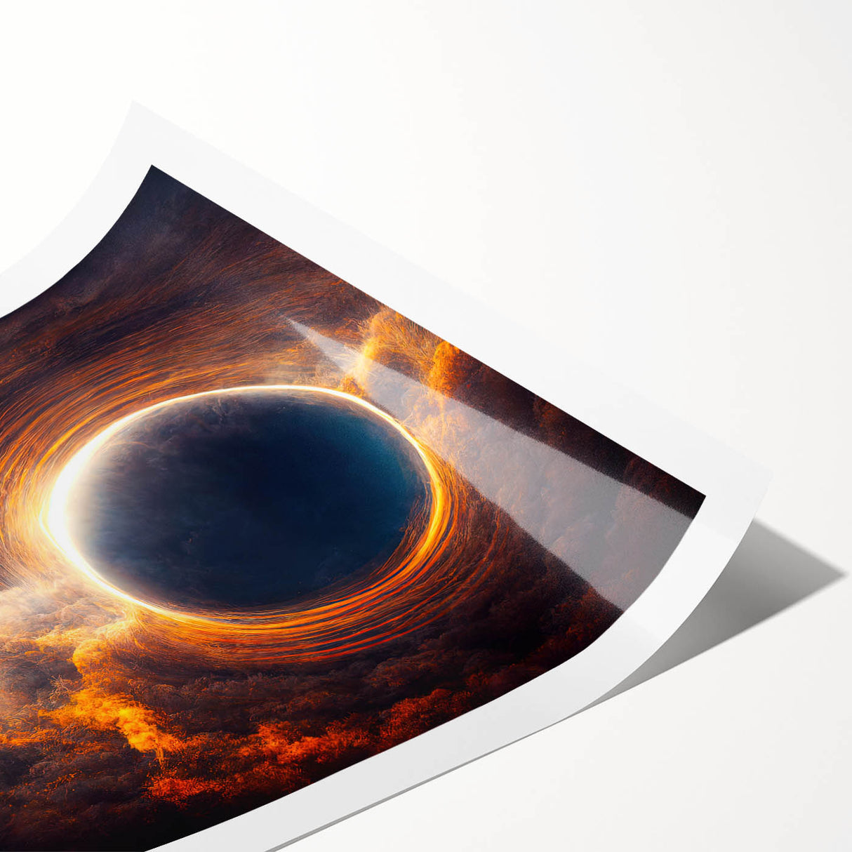 Black Hole Wall Art | Cosmic Space-Themed Canvas Print | Astronomical Decor