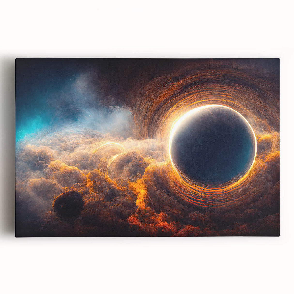 Black Hole Wall Art | Cosmic Space-Themed Canvas Print | Astronomical Decor