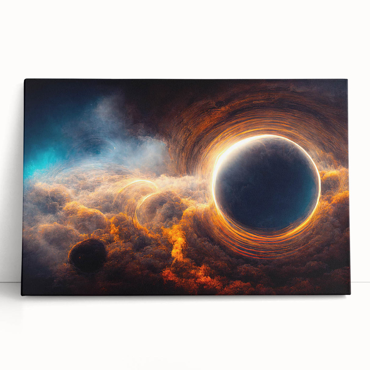 Black Hole Wall Art | Cosmic Space-Themed Canvas Print | Astronomical Decor