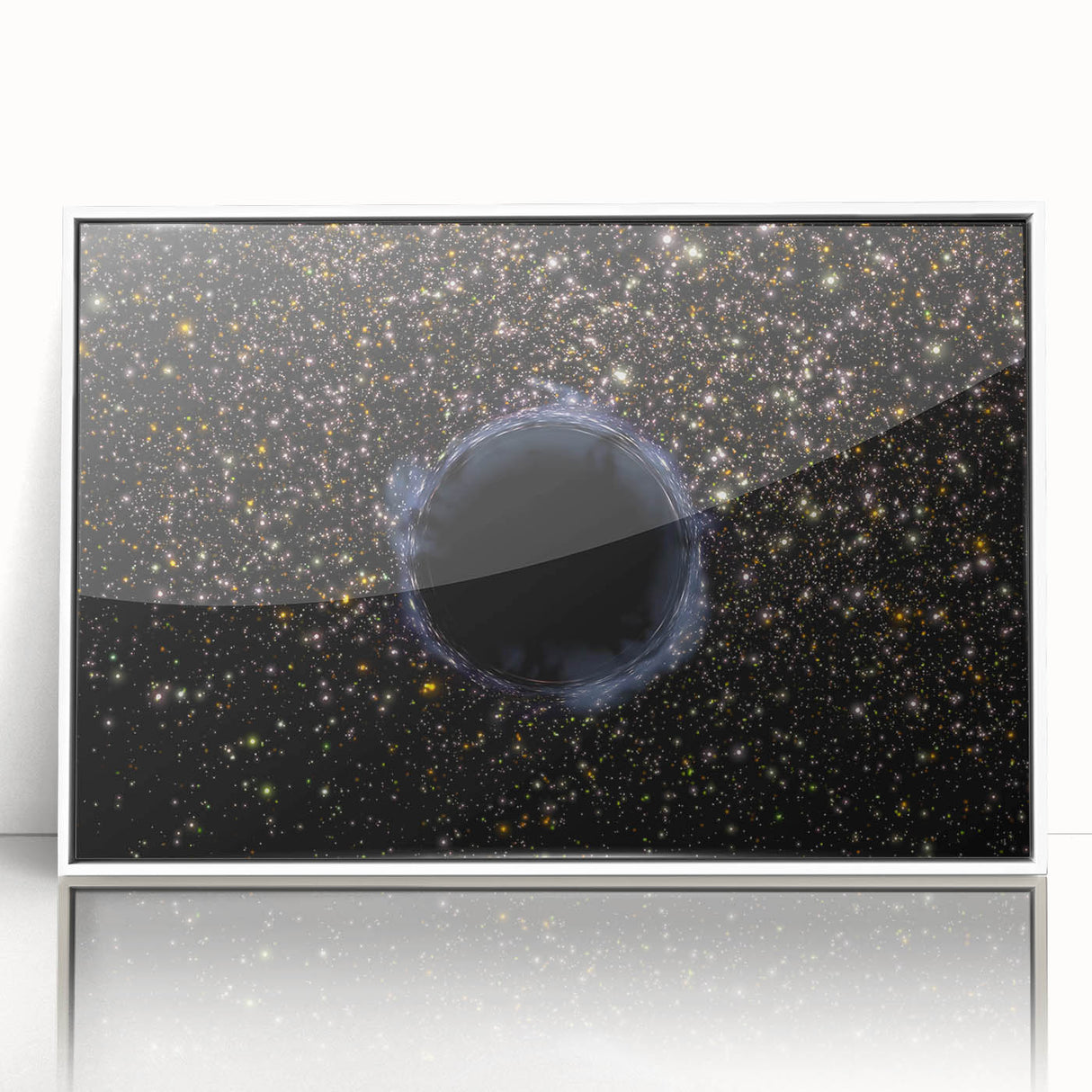 Black Hole Space Wall Art | Outer Space-Themed Canvas Print | Astronomical Decor
