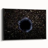 Black Hole Space Wall Art | Outer Space-Themed Canvas Print | Astronomical Decor
