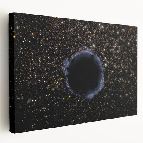Black Hole Space Wall Art | Outer Space-Themed Canvas Print | Astronomical Decor