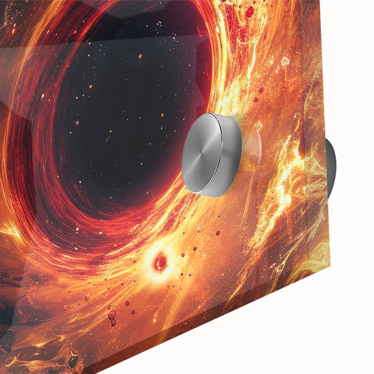 Fiery Black Hole Wall Art | Cosmic Space-Themed Canvas Print | Galaxy Decor