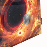 Fiery Black Hole Wall Art | Cosmic Space-Themed Canvas Print | Galaxy Decor