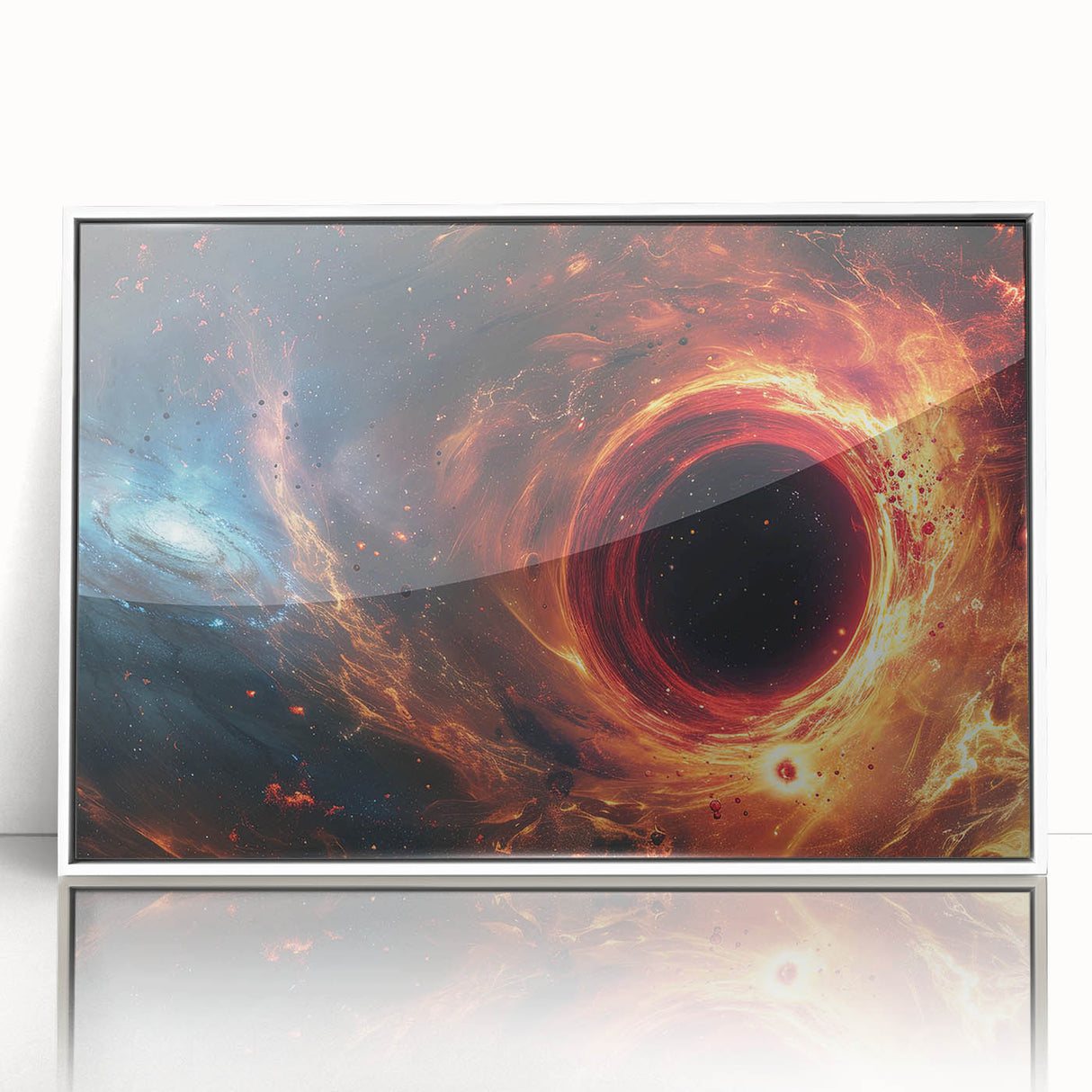 Fiery Black Hole Wall Art | Cosmic Space-Themed Canvas Print | Galaxy Decor