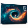 Vibrant Black Hole Wall Art | Space-Themed Canvas Print | Cosmic Decor
