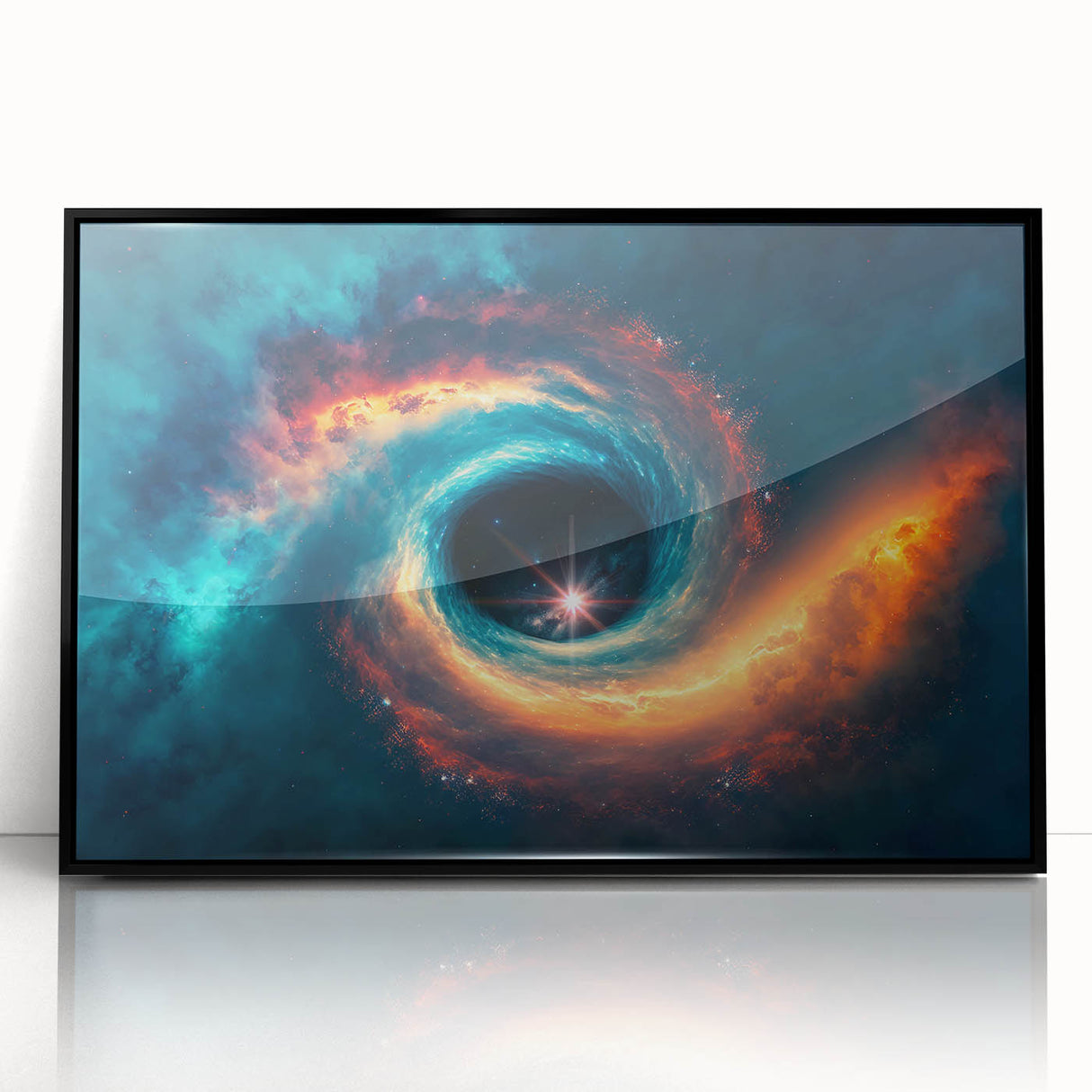 Vibrant Black Hole Wall Art | Space-Themed Canvas Print | Cosmic Decor