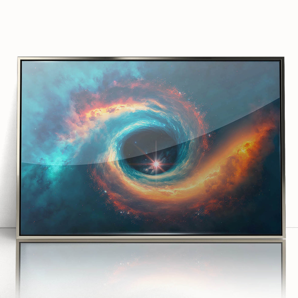 Vibrant Black Hole Wall Art | Space-Themed Canvas Print | Cosmic Decor