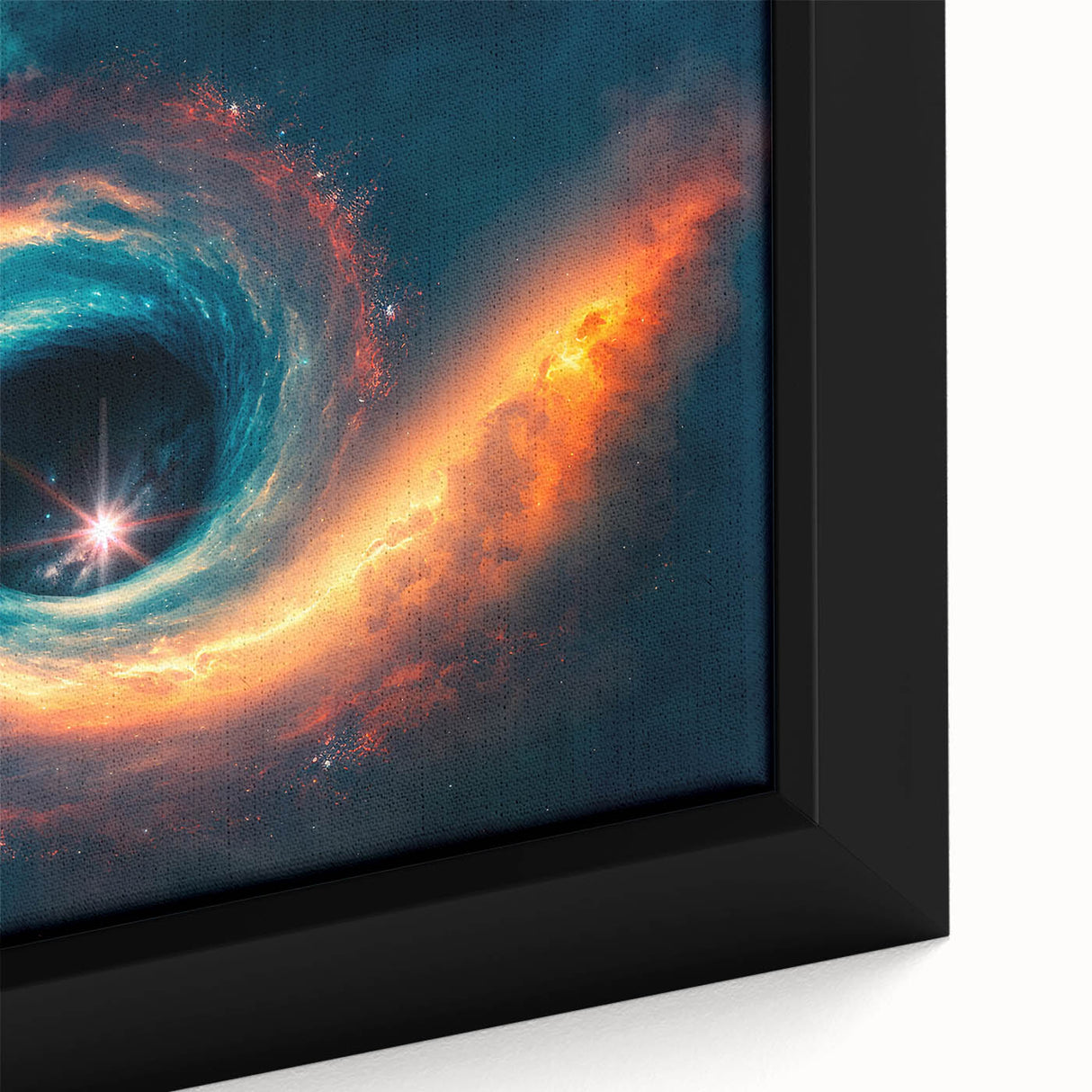 Vibrant Black Hole Wall Art | Space-Themed Canvas Print | Cosmic Decor