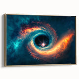 Vibrant Black Hole Wall Art | Space-Themed Canvas Print | Cosmic Decor