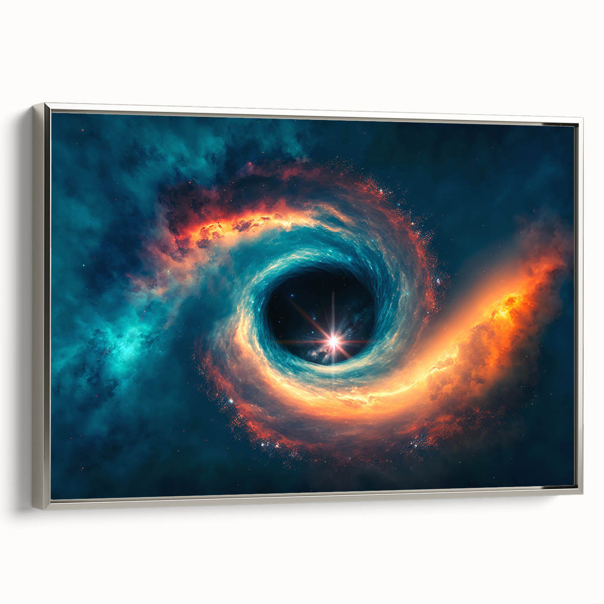 Vibrant Black Hole Wall Art | Space-Themed Canvas Print | Cosmic Decor