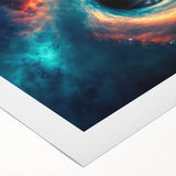 Vibrant Black Hole Wall Art | Space-Themed Canvas Print | Cosmic Decor