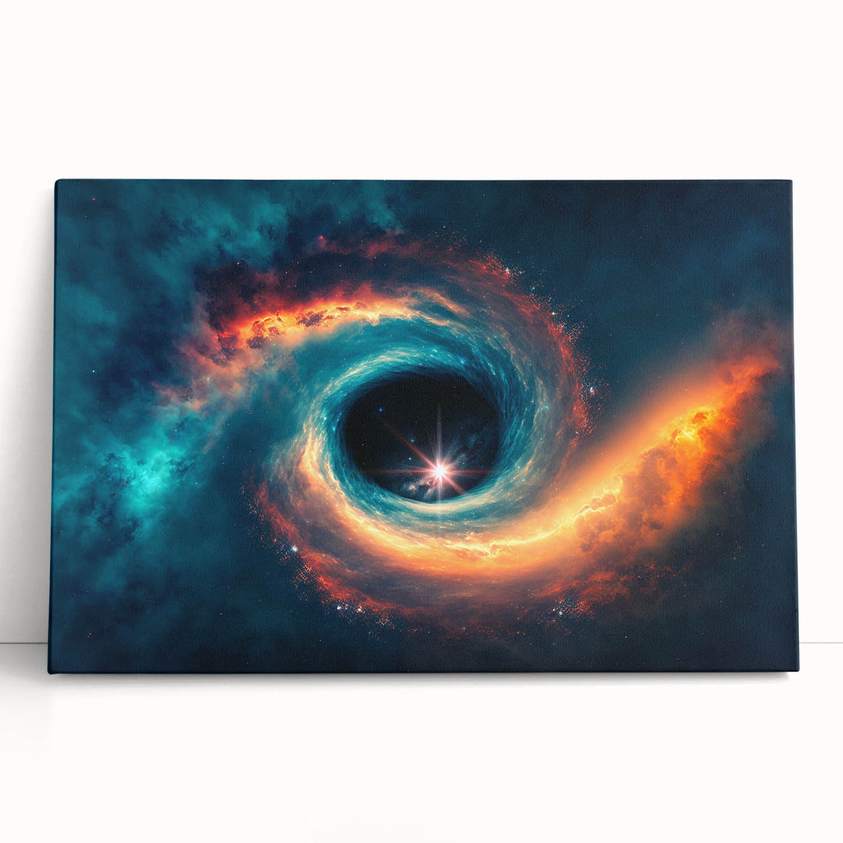 Vibrant Black Hole Wall Art | Space-Themed Canvas Print | Cosmic Decor