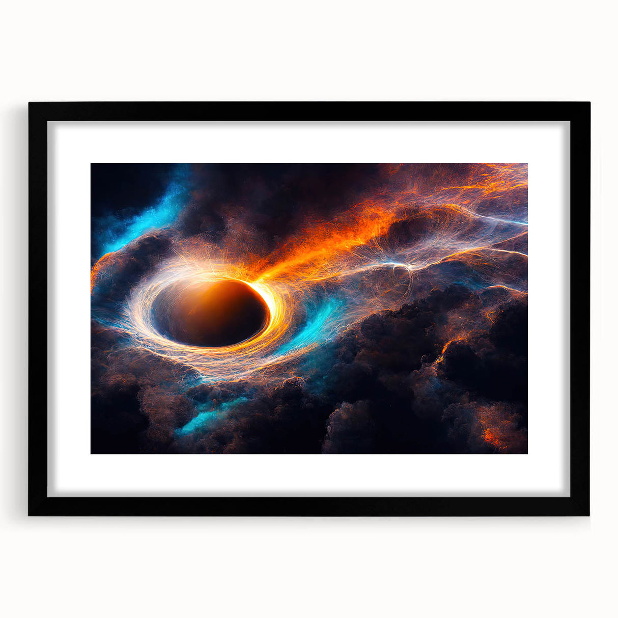 Dynamic Black Hole Wall Art | Space-Themed Canvas Print | Cosmic Decor