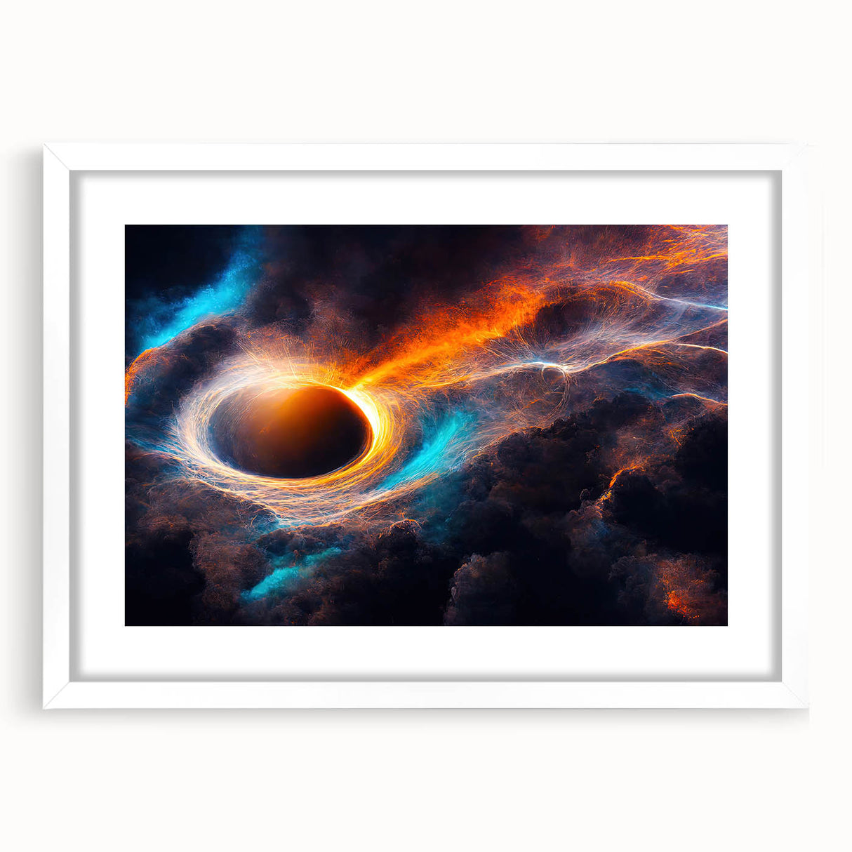 Dynamic Black Hole Wall Art | Space-Themed Canvas Print | Cosmic Decor