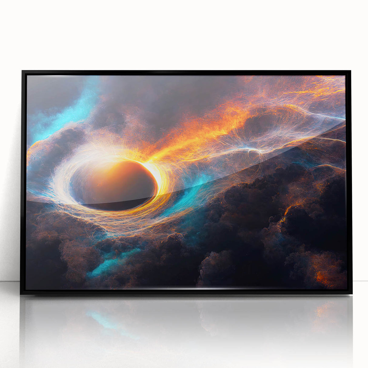 Dynamic Black Hole Wall Art | Space-Themed Canvas Print | Cosmic Decor