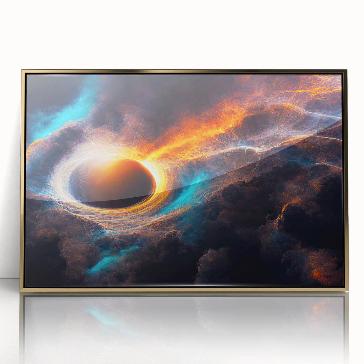 Dynamic Black Hole Wall Art | Space-Themed Canvas Print | Cosmic Decor