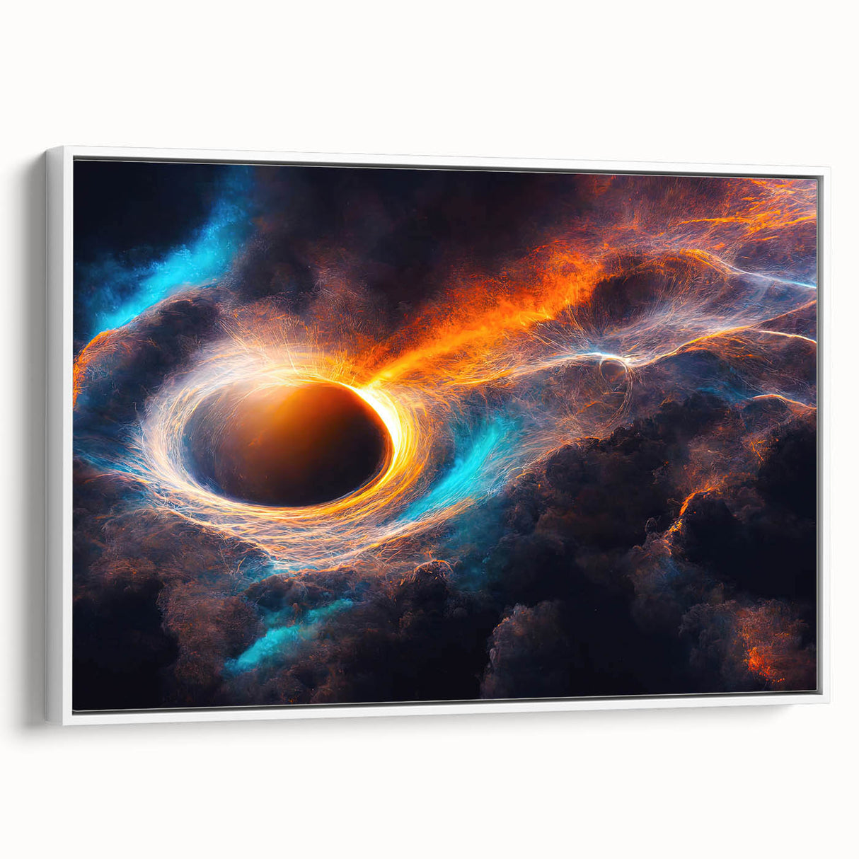 Dynamic Black Hole Wall Art | Space-Themed Canvas Print | Cosmic Decor