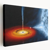 Celestial Black Hole Wall Art | Space-Themed Canvas Print | Cosmic Decor