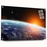 Earth from Space Wall Art - Stunning Sunrise Over Planet Earth Prints