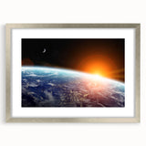 Earth from Space Wall Art - Stunning Sunrise Over Planet Earth Prints