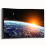 Earth from Space Wall Art - Stunning Sunrise Over Planet Earth Prints