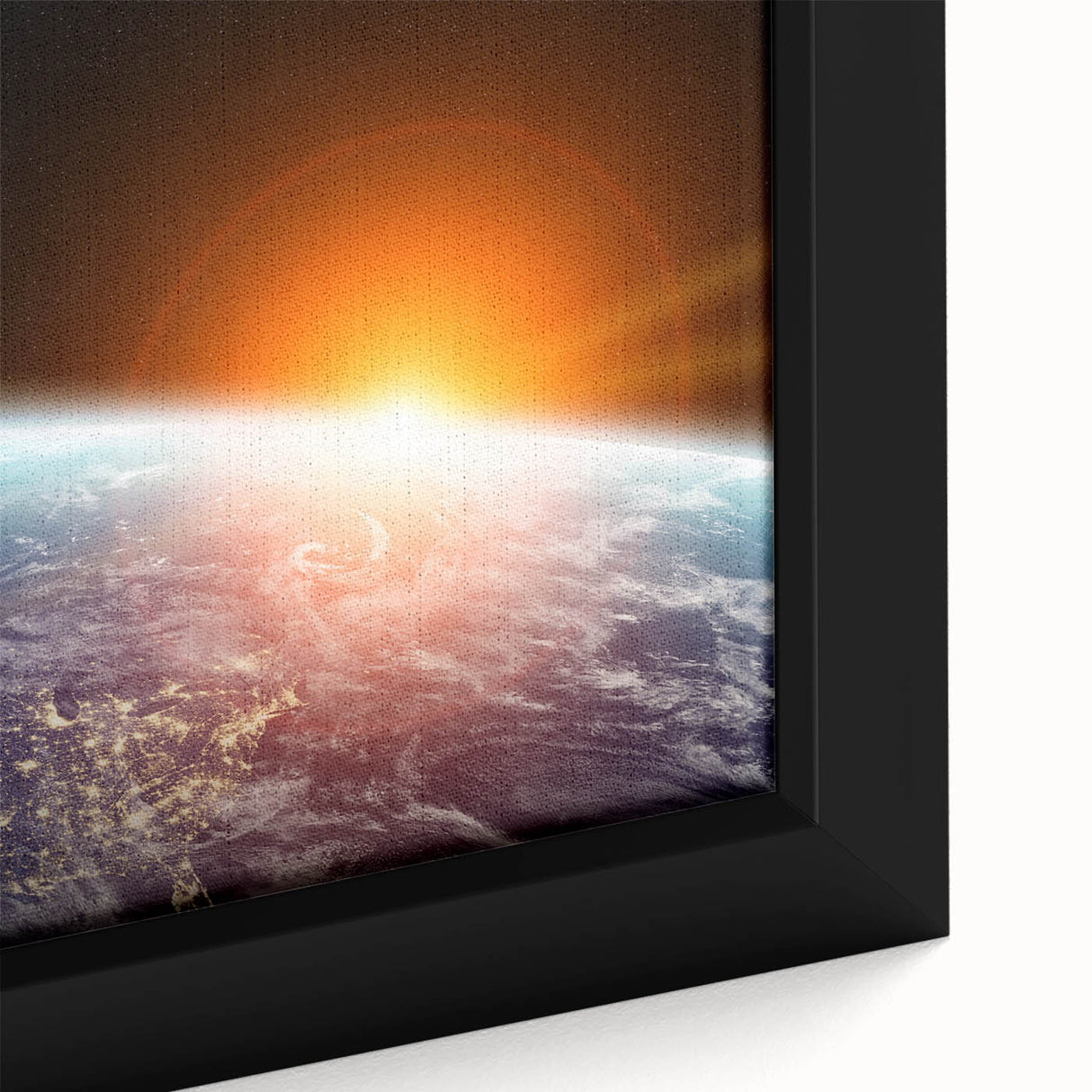 Earth from Space Wall Art - Stunning Sunrise Over Planet Earth Prints