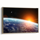 Earth from Space Wall Art - Stunning Sunrise Over Planet Earth Prints