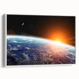 Earth from Space Wall Art - Stunning Sunrise Over Planet Earth Prints