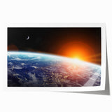 Earth from Space Wall Art - Stunning Sunrise Over Planet Earth Prints