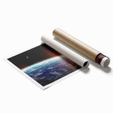 Earth from Space Wall Art - Stunning Sunrise Over Planet Earth Prints
