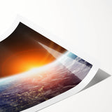 Earth from Space Wall Art - Stunning Sunrise Over Planet Earth Prints
