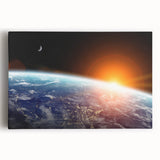 Earth from Space Wall Art - Stunning Sunrise Over Planet Earth Prints
