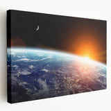 Earth from Space Wall Art - Stunning Sunrise Over Planet Earth Prints
