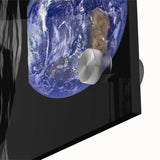 Earth from Space Art - Dramatic View of Earth and the Moon Wall Decor