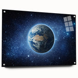 Earth in the Cosmos Wall Art - Stunning Space and Stars Decor Print